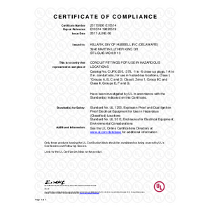 CUPX Series UL Certification